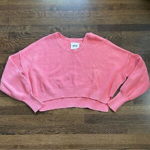Aerie Pink Cropped Women's Sweater - Size Small